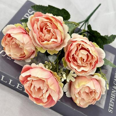 1 PC Artificial Peonies Silk Flowers Bouquet For Wedding And For Home Decor Vibrant Colors For Weddings And Home Decor