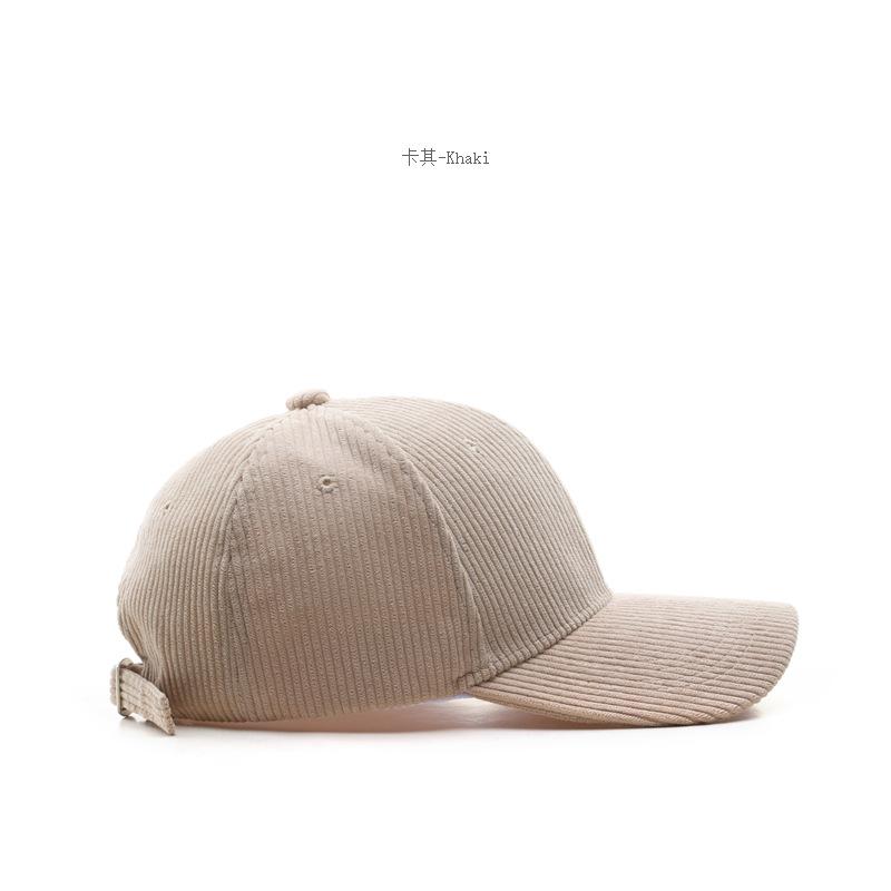 Autumn and Winter Corduroy Solid Color Light Board Curved Brim Cap Tide Outdoor Sports Warm Baseball Cap