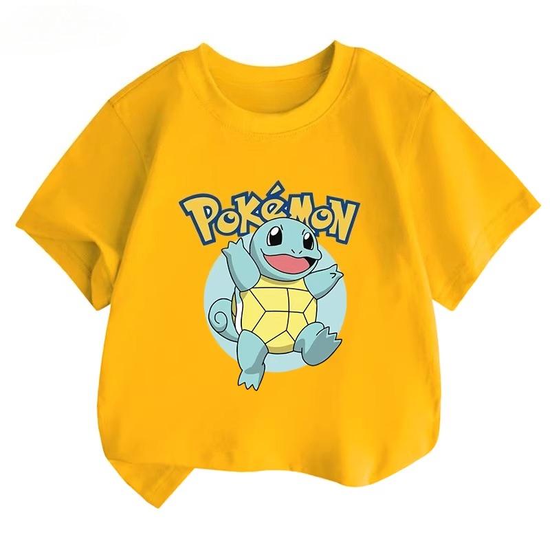 Potdemiel Summer New Squirtle Kids Cotton TShirt Comfortable and Breathable Suitable for Boys and Girls