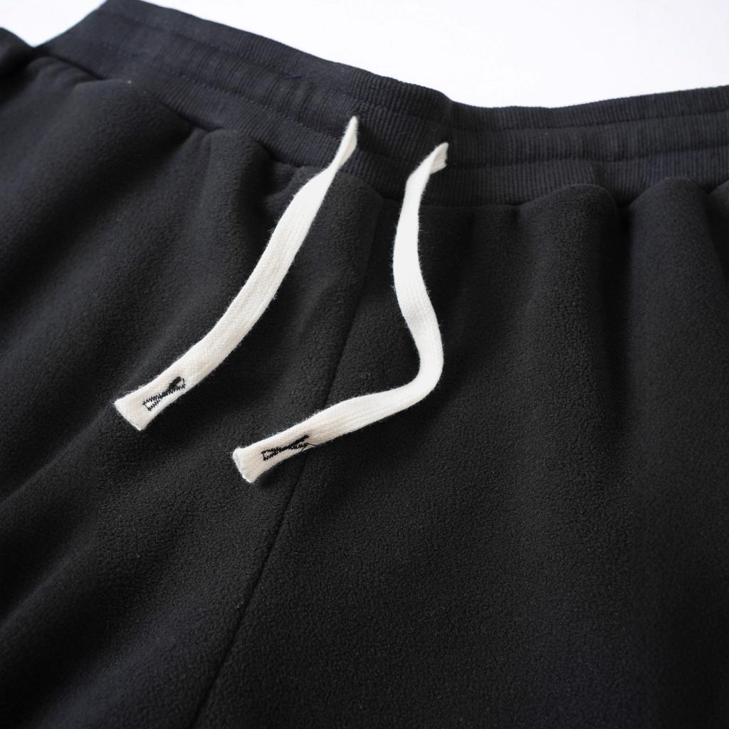 Polyester Trendy American Retro Heavy Sports Tie Legs and Feet Close Drawstring Casual Sweatpants for Men