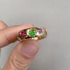 Retro Colored Candy Zircon Open Ring Women, Light Luxury Versatile Simple Colored Treasure Ring Hand Jewelry 2026