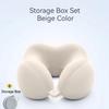 Comfortable U-shaped Neck Pillow with Storage Bag – Ideal for Travel, Napping, and Office Use