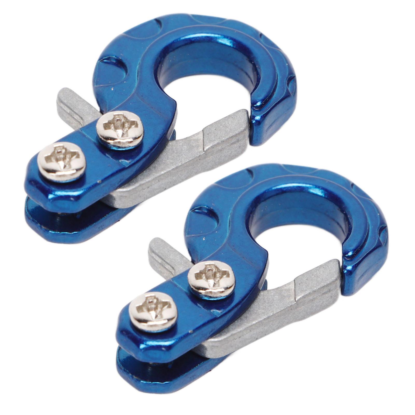 

2 шт. крюки для прицепа лебедки из алюминиевого сплава гоночный тяговый трос крюк для 110 RC скалолазный автомобиль черный