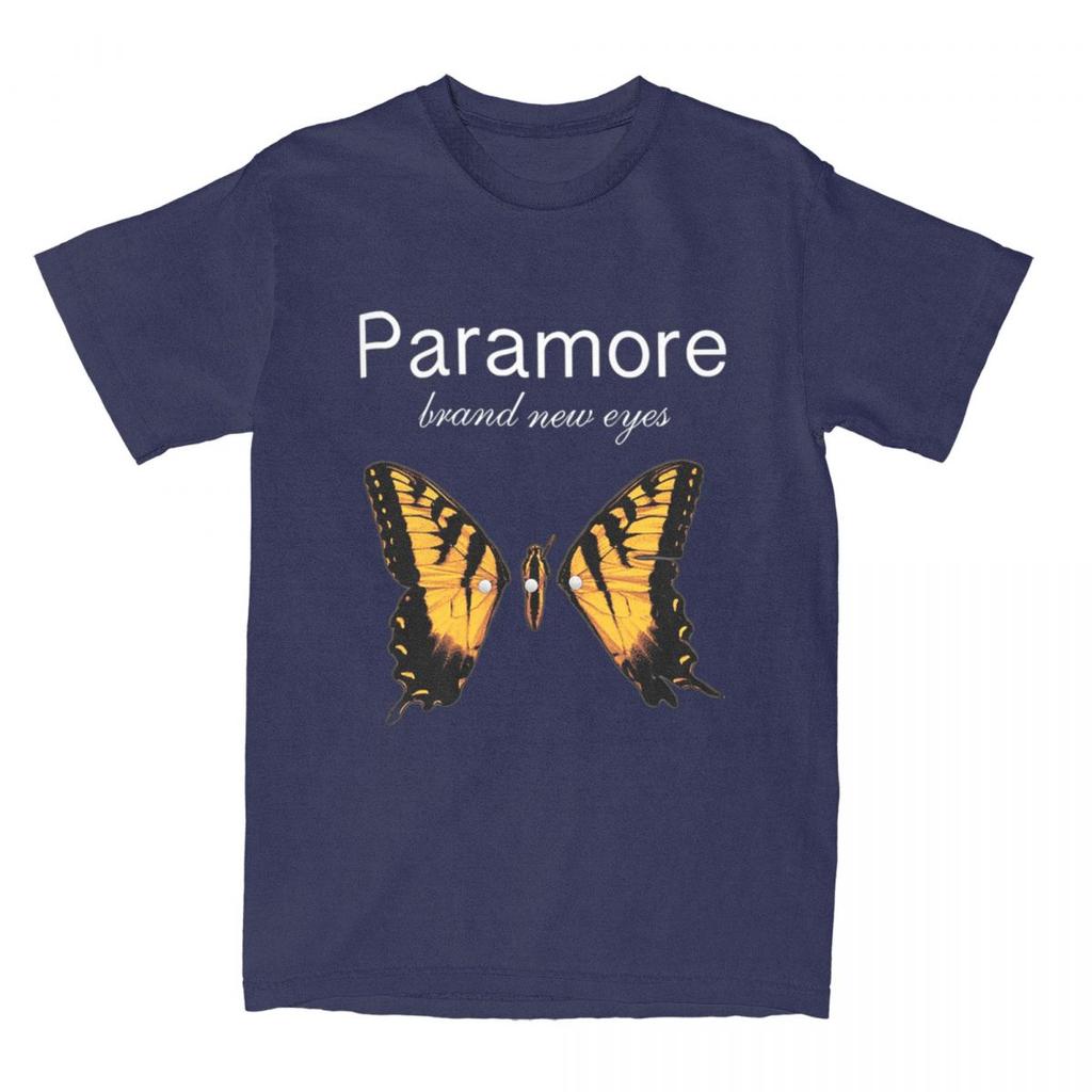 Men Women's Paramore Butterfly Logo Shirt Outfits Vintage Cotton T Shirts Tee Clothing Printed