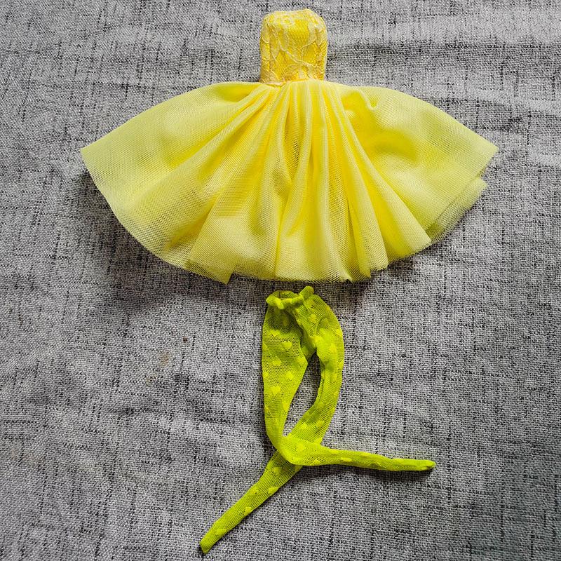 Multicolored Mini Mesh Skirt for 29cm Dolls - Babi Wedding Dress, Short Dress-Up Skirt for Toy Girls