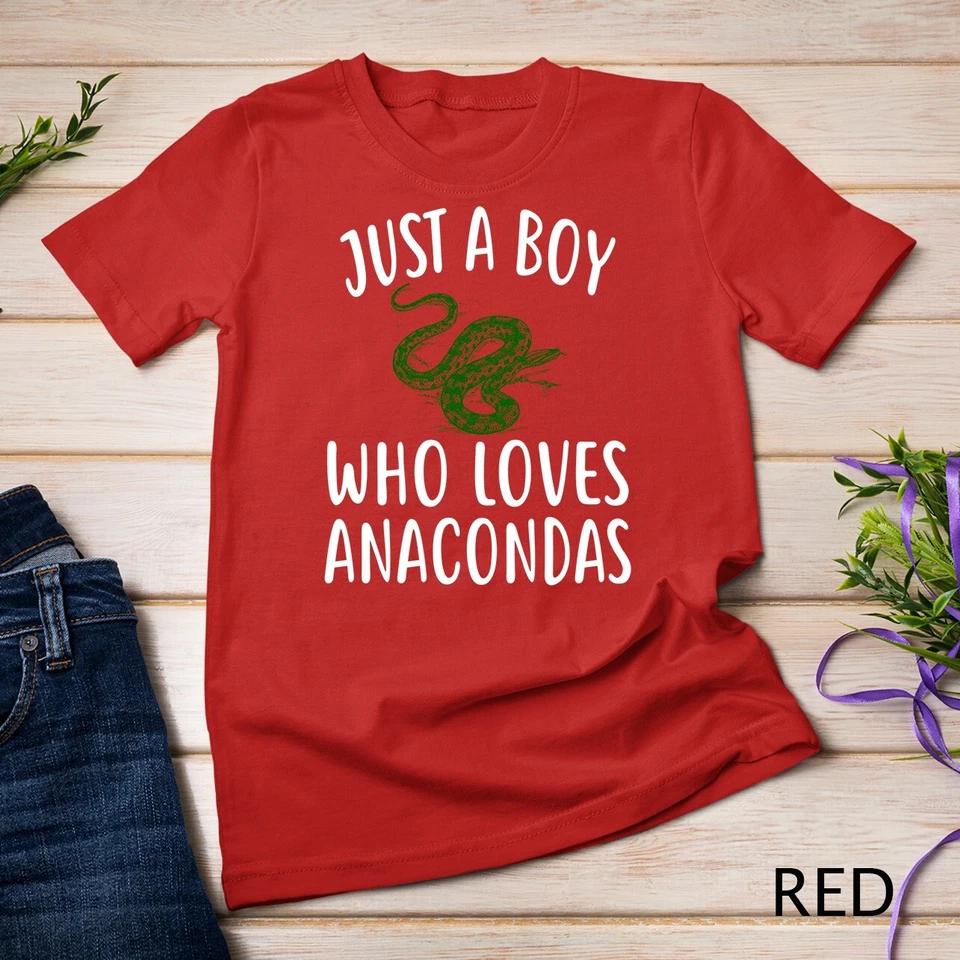 Just A Boy who loves ANACONDAS T-Shirt Funny ANACONDA Unisex T-shirt 6 2XL