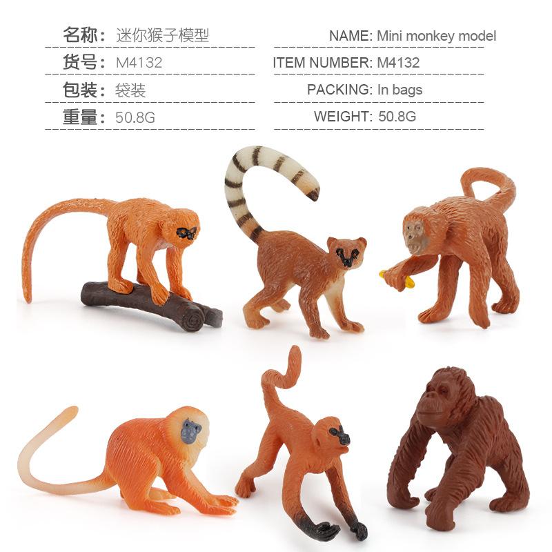 

Simulated Animal Monkey Model, Long-Tailed Monkey, Golden Monkey, Spider Monkey, Orangutan, Solid Ornament