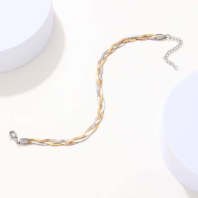 Rose Gold Wrap Stainless Steel Blade Bracelet