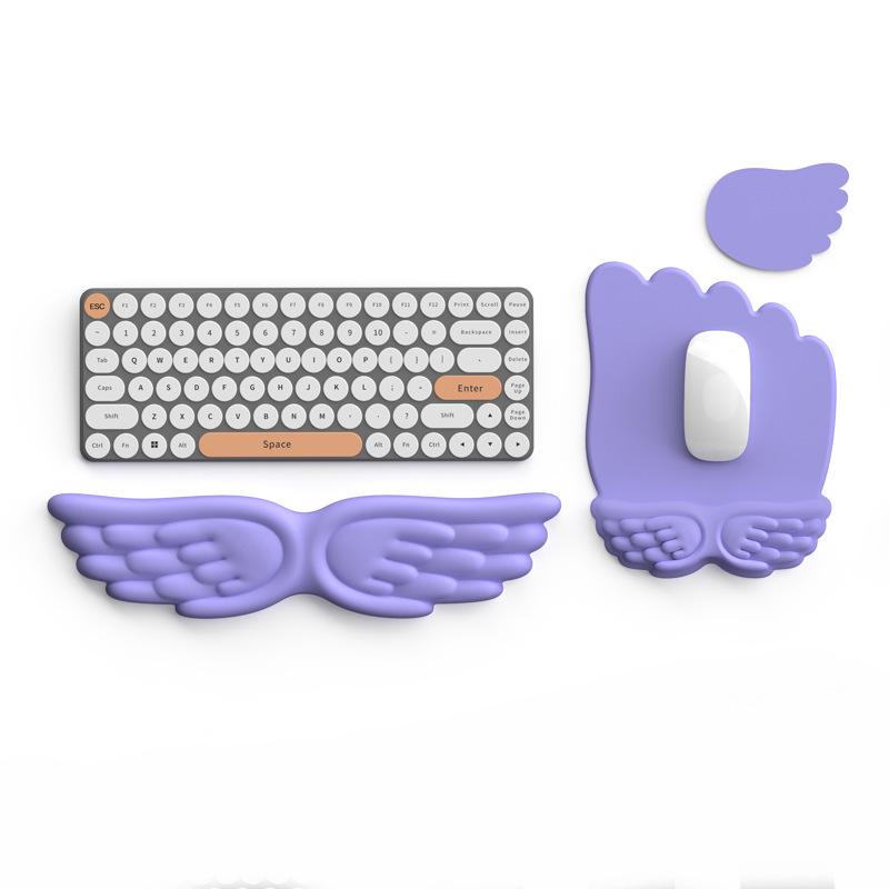 Silikon-Memory-Schaum-Handgelenkauflage für Maus und Tastatur mit Handyhalter
