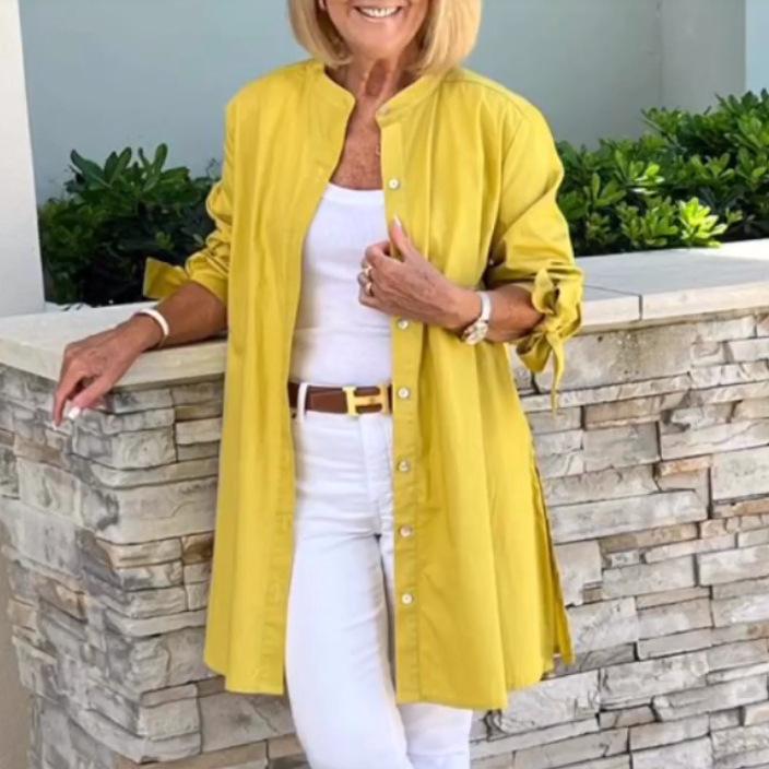 2024 Slim Fit Jednořadý Bavlněný Kardigan s Dlouhým Rukávem a Klopami