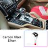 Elegant Interior Retrofit Aluminum Alloy Gear Shift Knob Upgrade Kit Carbon Fiber Leather for Porsche Cayenne 2011-2017