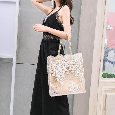 Lace Ladies Handbag Summer Beach Wedding Bridal Party Hand Bag Bolsa Feminina Women's Shoulder Bag Shopping Bag