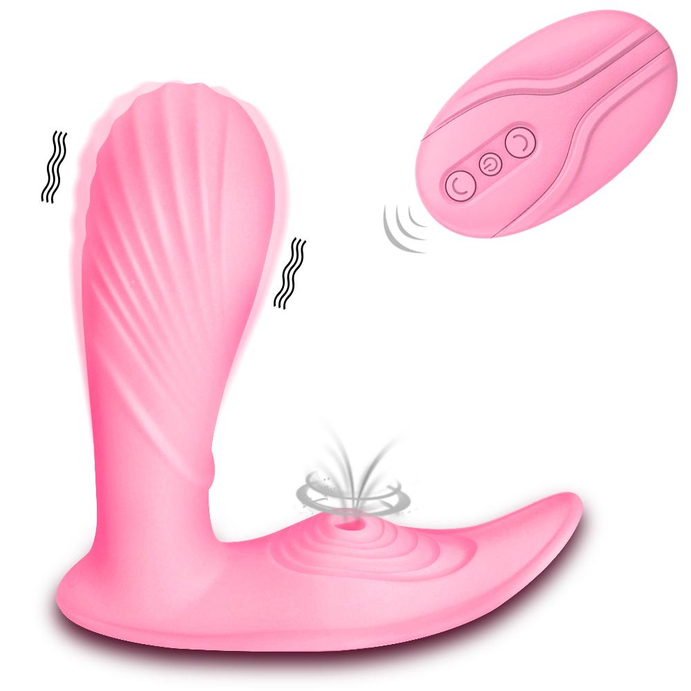 Wearable Vagina Sucking Vibrator Sex Toys for Woman Powerful Clitoris Sucker Wireless Remote Control Dildo Adults Toys