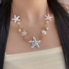 Sea Series Bohemian Shell Necklace Zinc Zinc Alloy Rhinestone Pearl Starfish Beach Bracelet  Daily