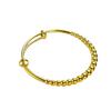 Women's Gold-Plated Vietnam Sand Bead Bracelet - Simple Fashion Push-Pull Bangle