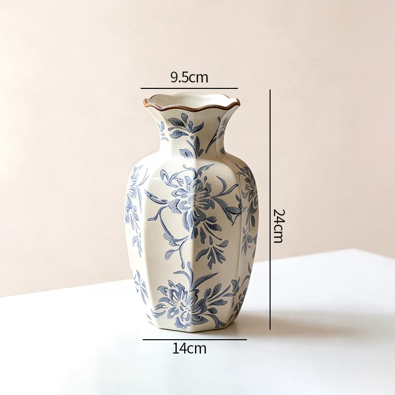 Ceramics Flower Vase Decorative Vase Desktop Ornament Table Decoration Flower Arrangement Holder Ceramic Vase Flower Pot
