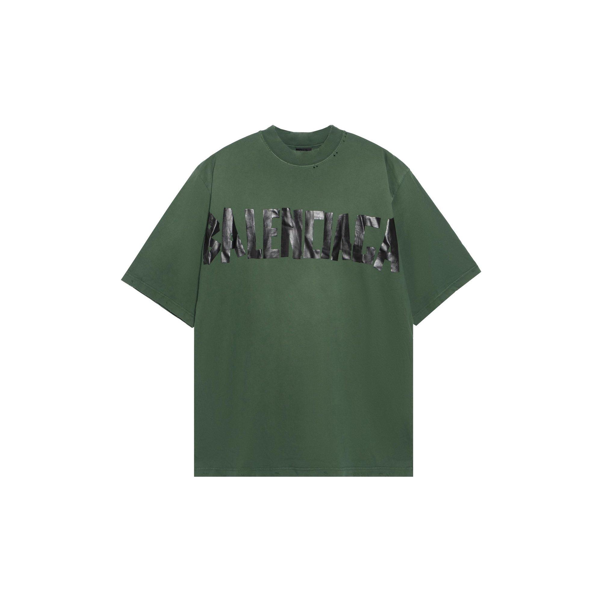 Balenciaga Tape Logo T Shirt 739784TQVQ83004