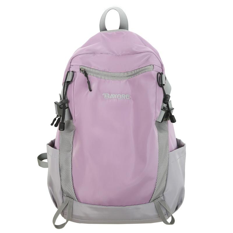 

Школьный рюкзак женский контрастного цвета маленький свежий рюкзак для старшеклассницы студентки колледжа кампус простой рюкзак женский фиолетовый