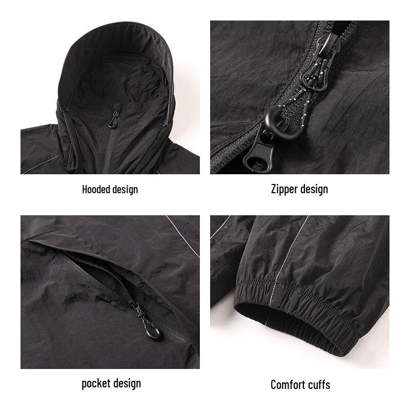 Baleno S&K Men's UPF50+ Sun Protection Hooded Jacket