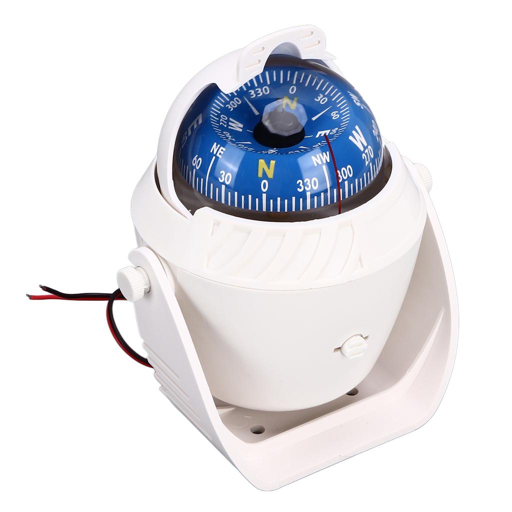 Marine Boat Navigation Compass Magnetic Declination Adjustment Night Lighting Dash Mount for Cars Ships Caravans
