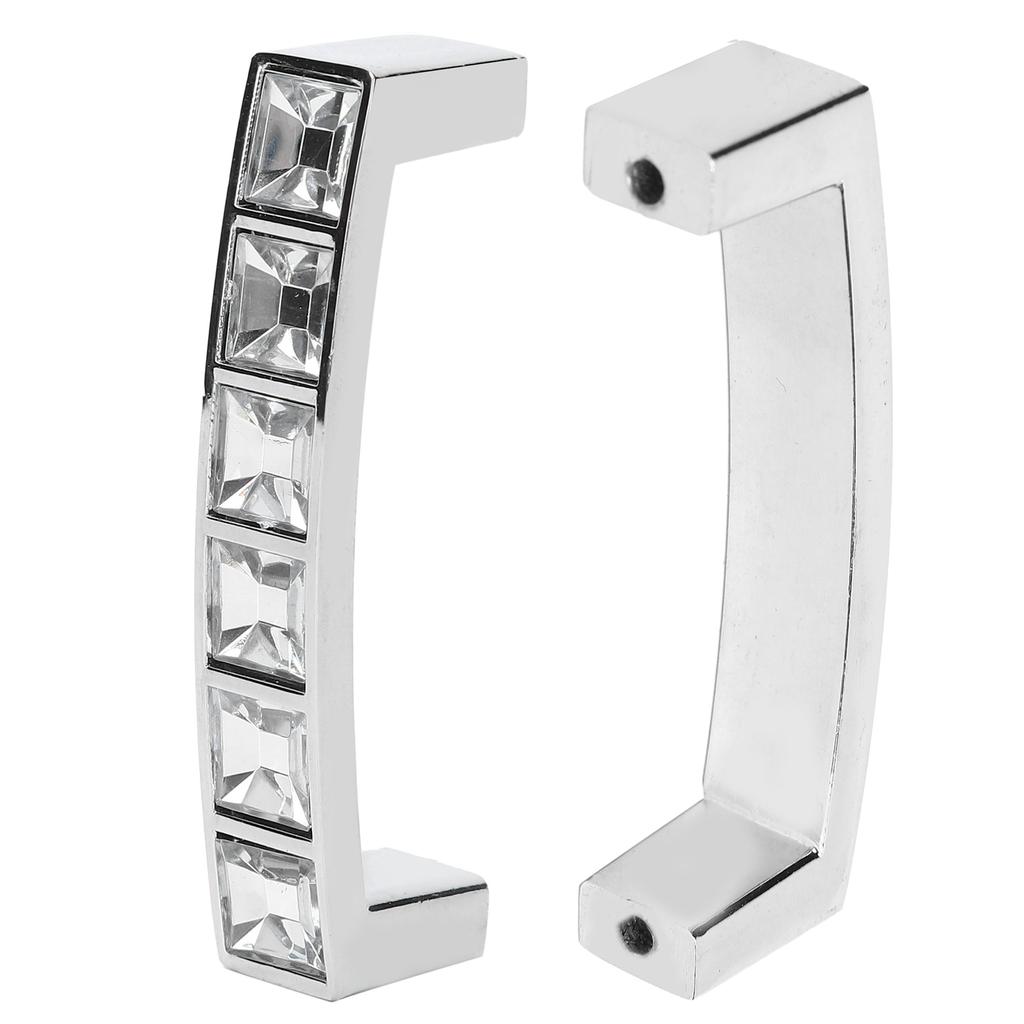 Crystal Handle Modern Simple Cabinet Door Diamonds Double Hole Handle Drawer Pull