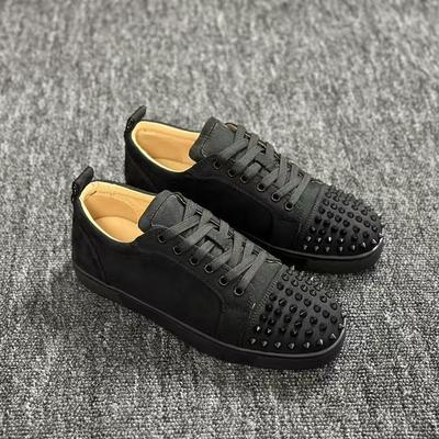 European Men's Rivet Sneakers: Trendy, Breathable, Studded Casual Streetwear.