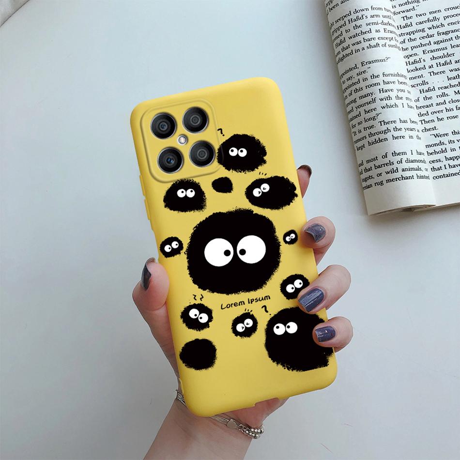 For Huawei X8 Case Fashion Flower Cartoon Pattern Soft Silicone Back Cover For Honor X8 4G TFY-LX1 TFY-LX2 TFY-LX3 HonorX8 Funda
