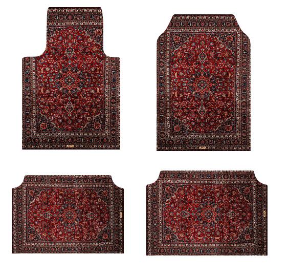 Set of Bohemian Style Floor Mat Universal Size Car Foot Mat American Retro Rugs for Bedroom Home Anti-slip Soft Rug