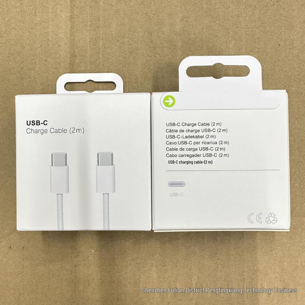 Apple 15 Fast Charging Dual C Braided Cable - Type-C To Type-C Packaging Box