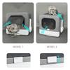 Cat Litter Box Enclosed PP Odorless Foldable Anti  ing with Scoop 2 Doors Cat Toilet for Pet Supplies