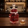 Creative Holiday Table Centerpiece 350ML Santa Stuck Whiskey Bottle Glass Empty Christmas Wine Decanter Festive Barware for Season Novelty Drinkware