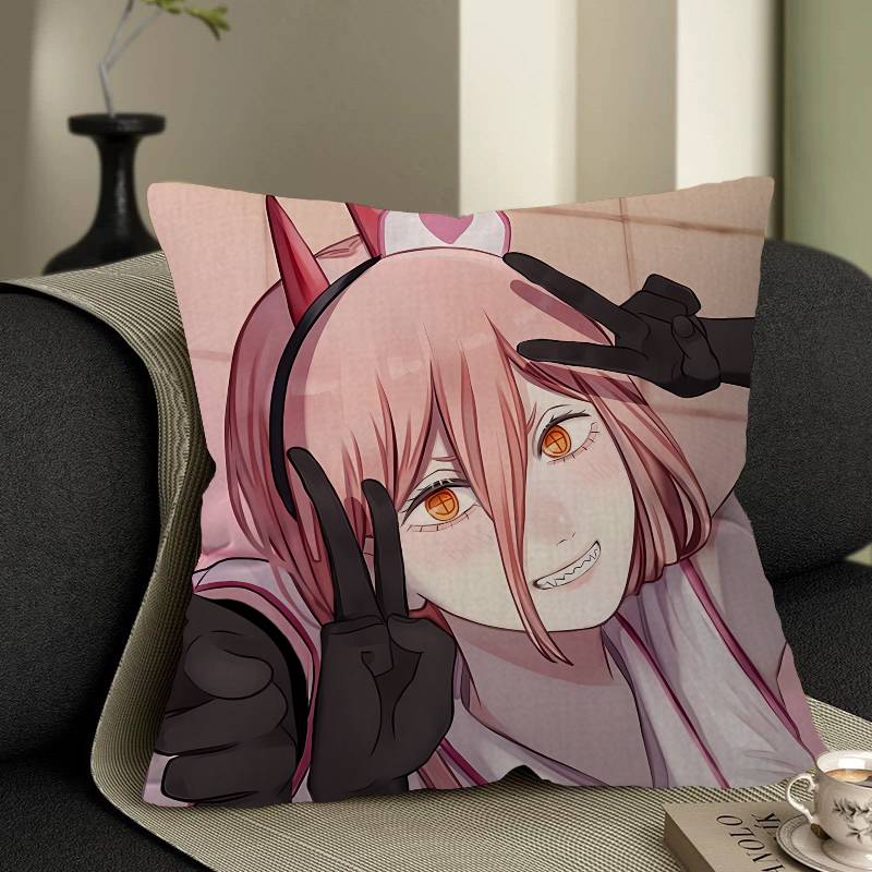 Power Comic Character Cushion Cover Pillowcase Upholstery Sofa Throw Pillow Home Decor Pillowcas