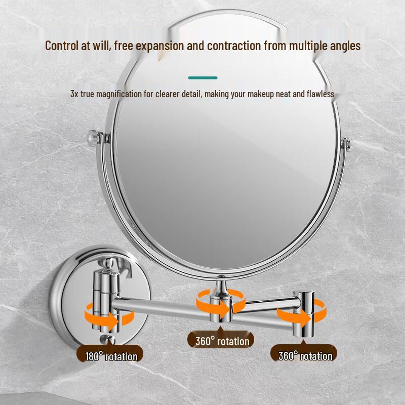 MODUN Wall-Mounted Extendable Magnifying Bathroom Mirror