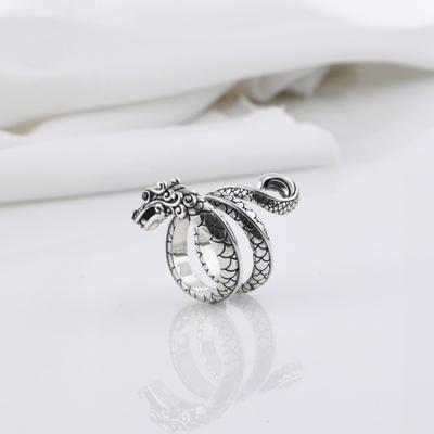 New Men 'S Retro Dragon Ring Tide Zodiac Dragon Domineering Animal Personality Is Fashionable And Adjustable 