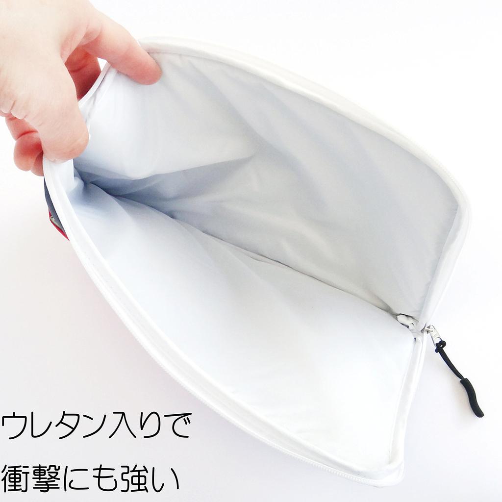 Made In Japan, Water-Repellent Travel Bag-in-Bag, A5 Size, Urethane Cushioned Flat Pouch, 18x25cm, Red