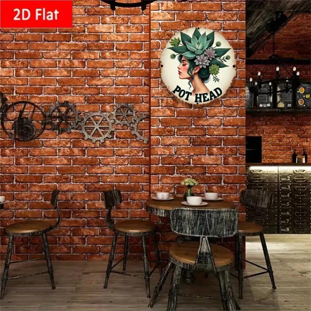 Iron Wall Art Vintage Distressed Edge Metal Tin Sign, Unique Home Decor Gift Idea for Men Women