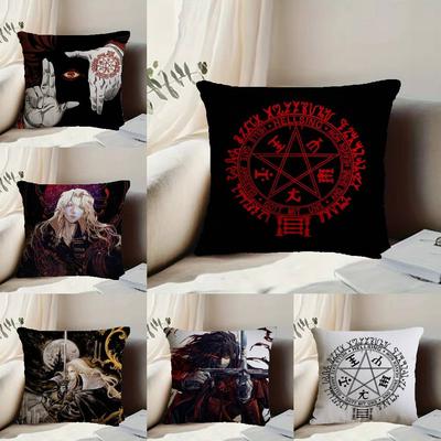 Anime C-Castlevania Pillow Case Anti-dustmite Pillowcase Invisible Zipper Silky Short Plush Sofa Cushion Cover