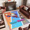 Personalized Crystal Velvet Carpet Custom Name Text,Fall Guys Anti Slip Area Rug For Home Decoration