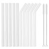 10Pcs Reusable Drinking Straw 12mm Glass Straws Eco-friendly High Borosilicate Glass Straw Colorful Tube Party Bar Drinkware