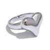 Yhpup Stainless Steel Heart Love Ring Water Resistant 18K PVD Plated Romantic Gift Charm Fashion Jewelry Accessories