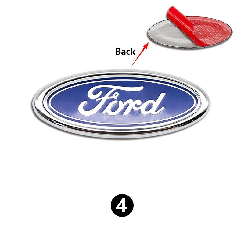 For Ford  MK1 Car Front Rear Trunk Emblem 11.5x4.5cm Cover Sticker for Ford Focus Edge Mondeo Ecosport Ranger Fiesta Fusion Kuga Accessories