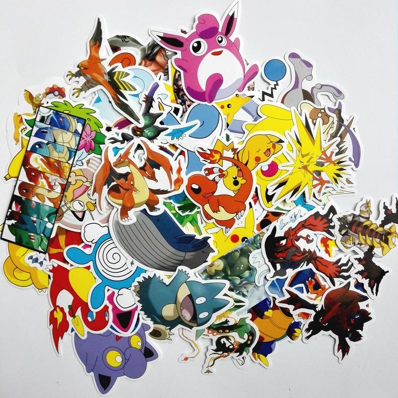 Premium Quality Pokemon Stickers Collection Featuring Mimikyu Pikachu Bulbasaur Sun Moon