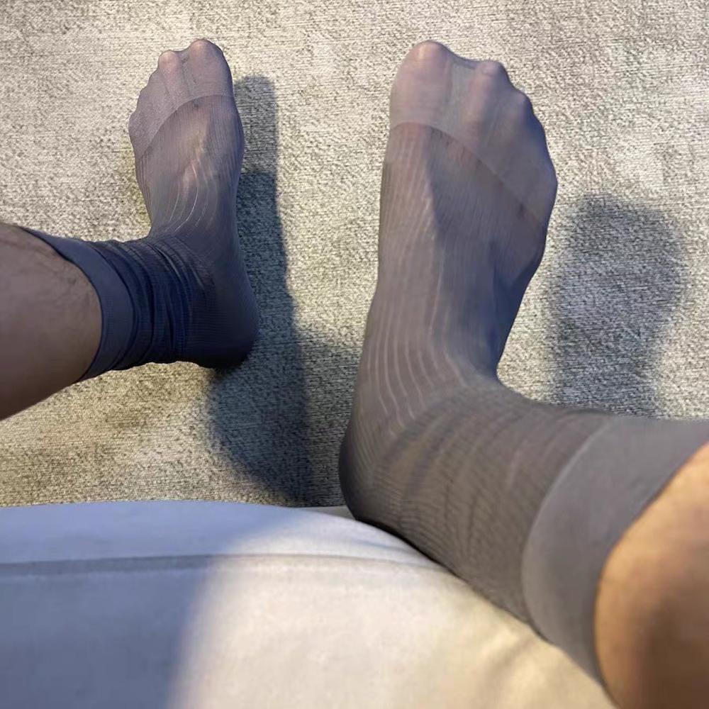 Šaty Podkolenky Pánské Průsvitné Punčochy Pánské Ultra Tenké Erotické Společenské Ponožky Pánské Sexy Průhledné Obchodní Ponožky