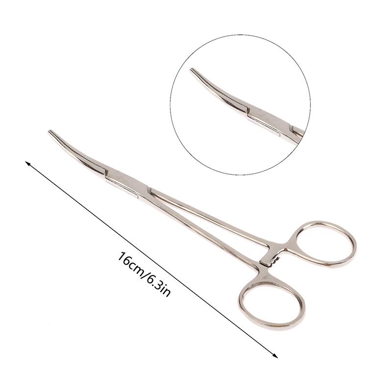 12.5/14/16/18 Cm Bent-Nose/Straight Curved Stainless Steel Locking Elbow Scissors Pliers Hemostatic Forceps Clamp Pliers