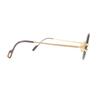 Great Cartier sunglasses Oval Rimless Two-Point gold mens Used