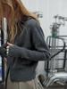 Women's Hooded Double Zipper Wool Cardigan - Thick, Long Sleeve, Pocketed Sweater Coat