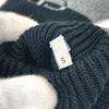 Dior 213MG01AT481 Logo CD Bicolor Accessories Gloves Wool Black/gray