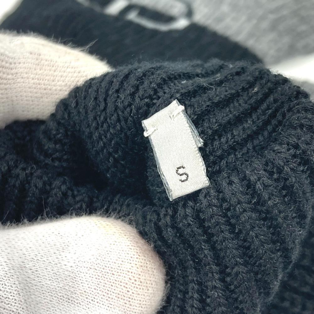 Dior 213MG01AT481 Logo CD Bicolor Accessories Gloves Wool Black/gray