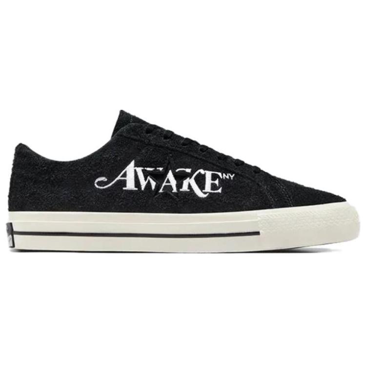 Awake NY One x Converse Star Pro Simple and Versatile Abrasion Resistant Low-Top Board Shoes Unisex Black & White