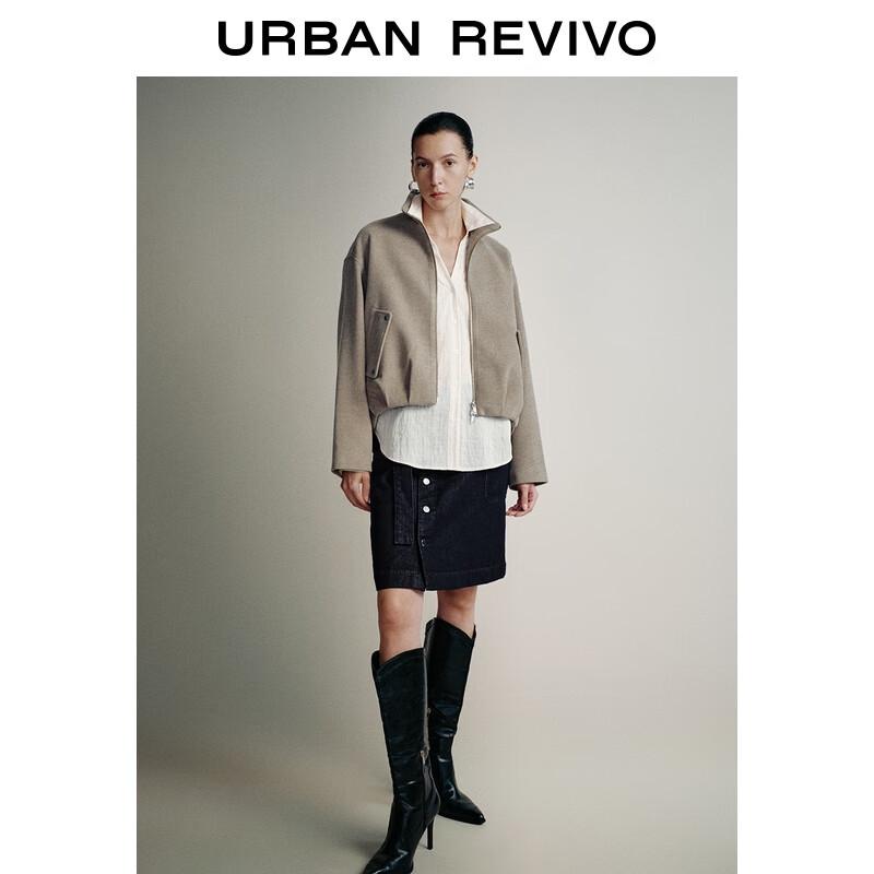 Women s Retro Belted Cotton Denim Skirt XS синий